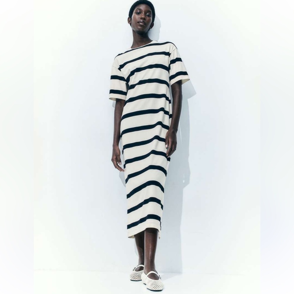 H&M Women Striped T-Shirt Dresses Sz.S nwt